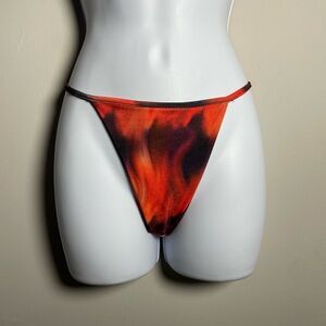 PrettyLittleThing Red and Black Bikini Bottom